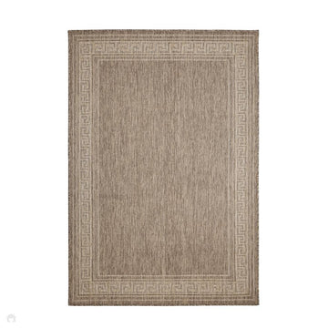 Flatweave Gel Greek Key Latte Rug-Melrose-Rug Love - The Most Loved Rug Store